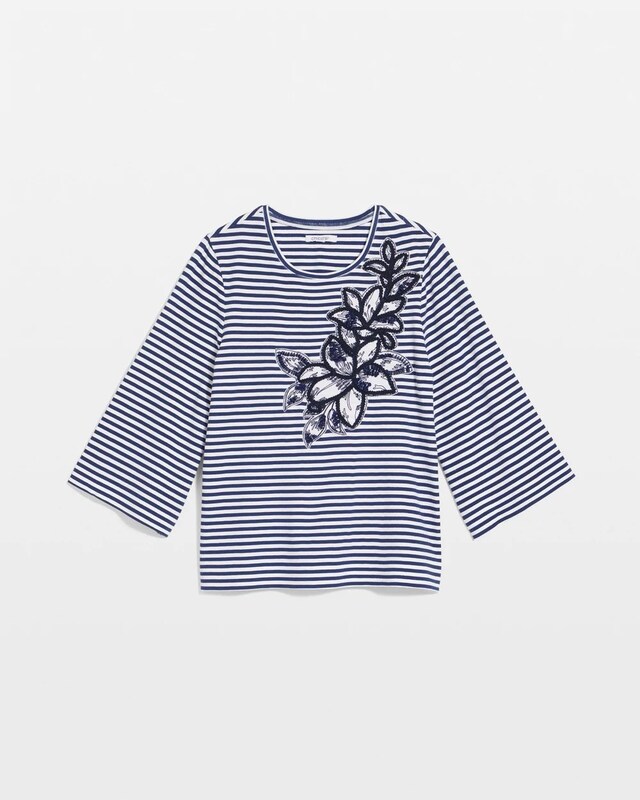 Floral Embroidered Tee - image 5
